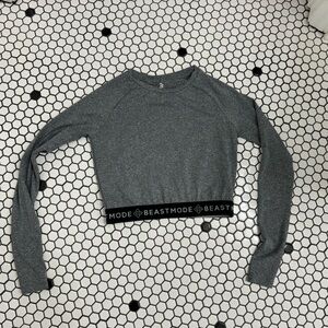 Beastmode long sleeve crop shirt size small
